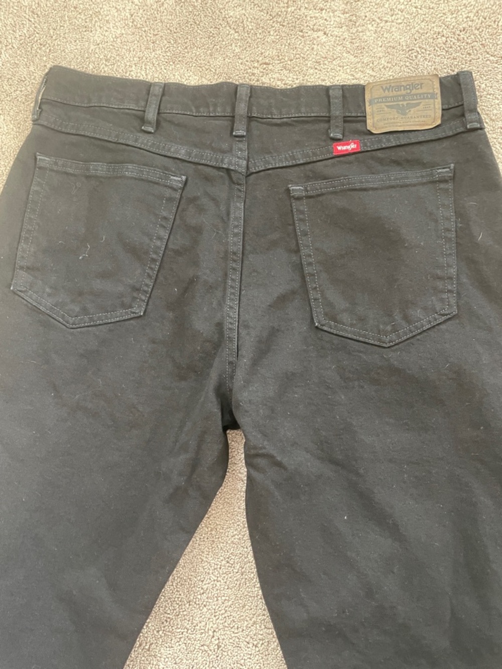 Wrangler Black Heritage Relaxed Fit Jeans 35‎ X 30 - Picture 7 of 7